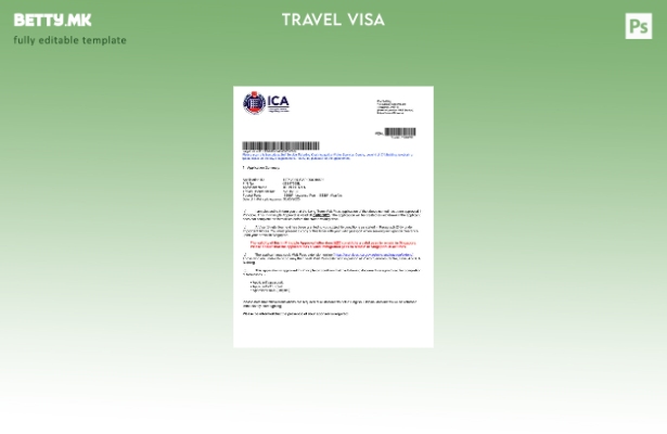 Модерен стил Шаблон за писмо за одобрување виза за Сингапур во шаблон за формати